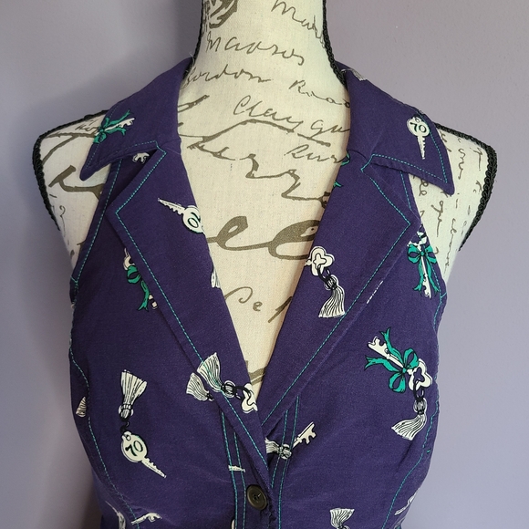 Anthropologie Maeve Bow And Key Mini Halter Dress - Picture 4 of 12